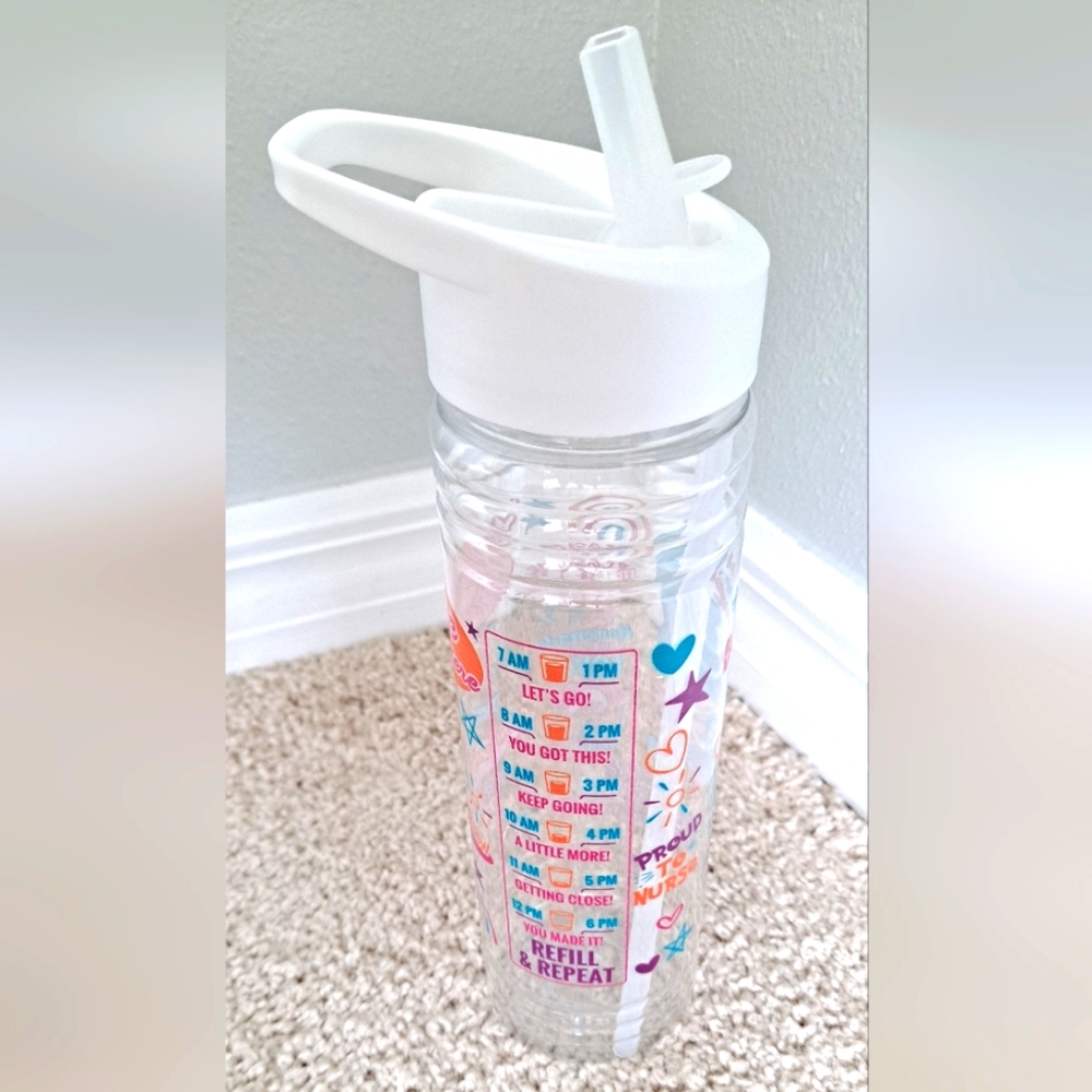 Mother's Day Water Sports Bottle 24-Oz with Flip Straw.